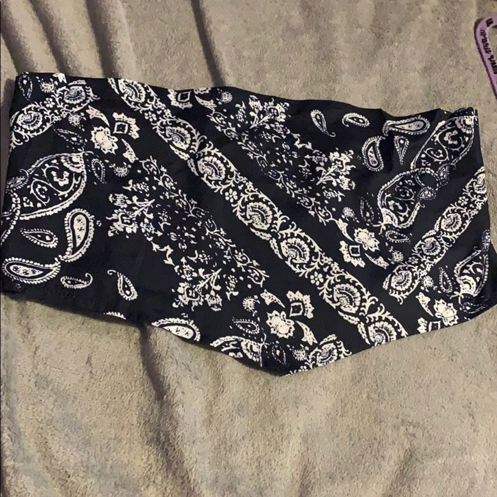 Bandana print tube top